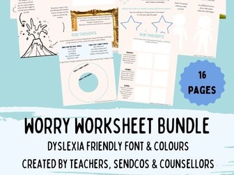 Worry Worksheet Bundle