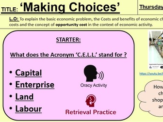 Making Choices - Economics GCSE (AQA) - Economic Foundations