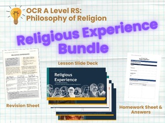 OCR A Level Religious Studies | Philosophy of Religion H573/01 | Religious Experience