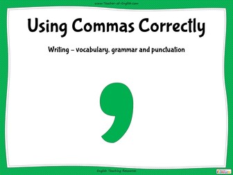 Using Commas Correctly