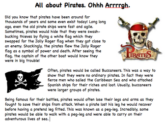 Pirates Information Text