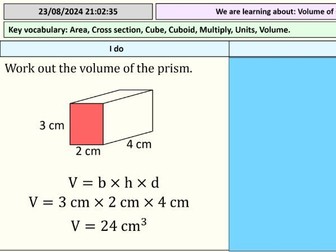 Volume of Cubes and Cuboids - Full lesson