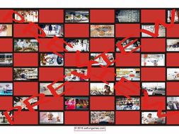 Places and Buildings Checker Board Game