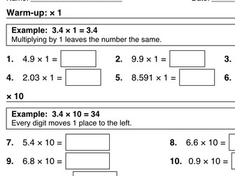 Maths Made Easy: Decimals Worksheets Pack, Year 5 and 6 (with Answers)