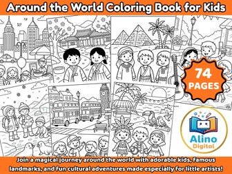 Around the World Coloring Book for Kids