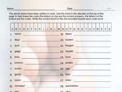 Body Parts Decoding Worksheet | Teaching Resources