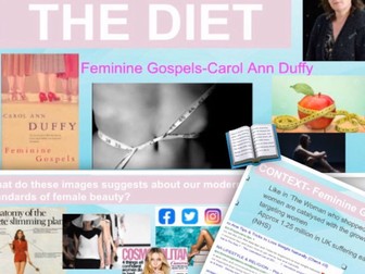 Feminine Gospels 'The Diet' powerpoint