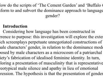 A* English Language A-Level Coursework Example