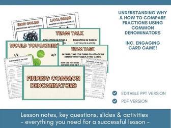 Common Denominators | Fractions | Lesson Notes, Slides & Activities