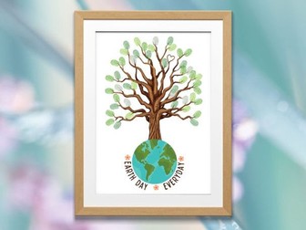 Earth Day Fingerprint Art | Earth Day Fingerprint Card
