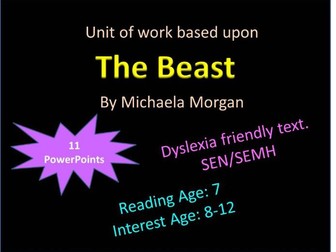 The Beast Michaela Morgan Unit of Work Dyslexia Friendly SEMH SEN Comprehension Book Reading