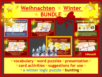 German Christmas Winter activities BUNDLE