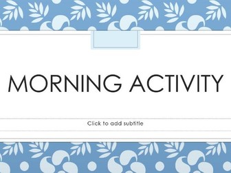Morning work