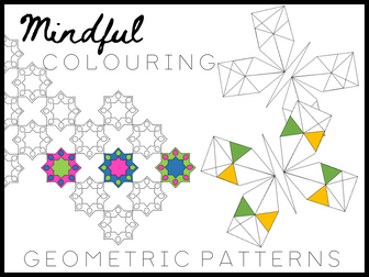 Mindful Colouring Geometric Patterns