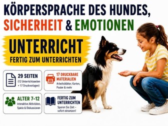 Fertige Unterrichtsstunde + Druckmaterialien zum Thema Hunde
