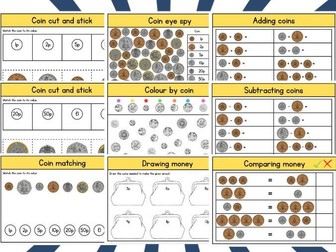 Early Level Money Workbook | UK Coins | Numeracy Resource