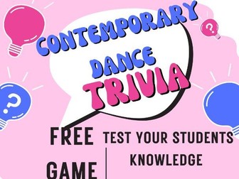 FREE Contemporary Dance Trivia Game