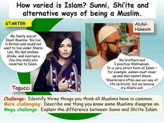 Islam : Sunni, Shi'ite