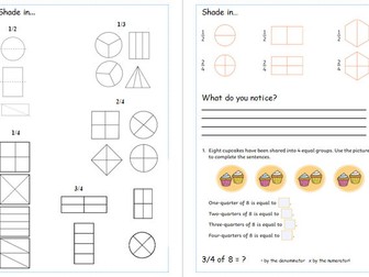 Fractions booklet Year 2