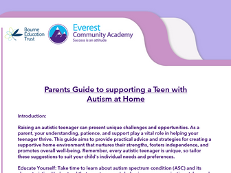 Full Set of Parent Guides for supporting a Teen with SEND needs