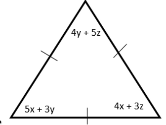 The Equilateral Triangle - Simultaneous Equations - Starter Plenary Problem Solving