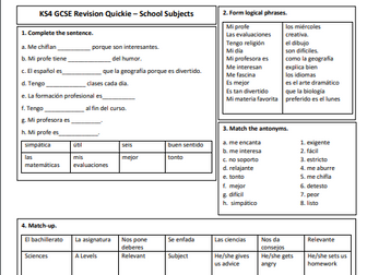 KS4 Conti Revision Quickies - Module 2 AQA/Edexcel - School