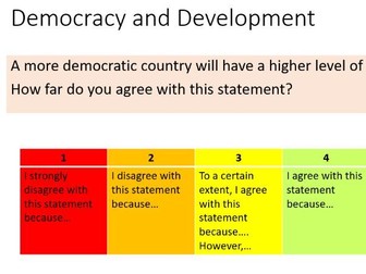 Politics and Governance Lesson 7 – Democracy and Development