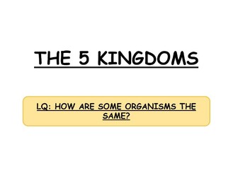 **iGCSE Biology Edexcel - THE 5 KINGDOMS**