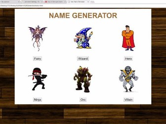 JavaScript fantasy name generator