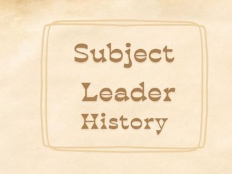 Primary Subject Leader Folder History
