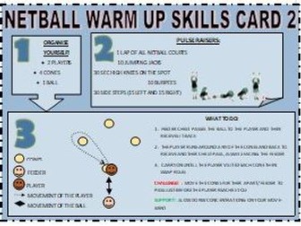 Netball Warm Up Skill Cards
