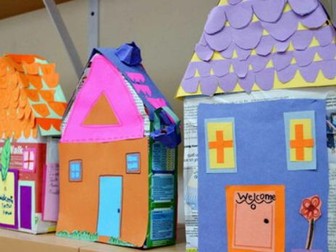 Examples of Junk Modelling Houses - EYFS