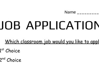 Classroom Job application