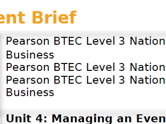 Business BTEC Unit 4