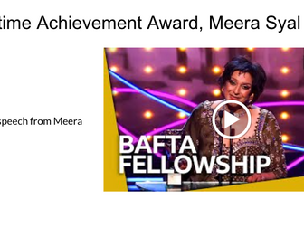 Short speech analysis - Meera Syal BAFTA