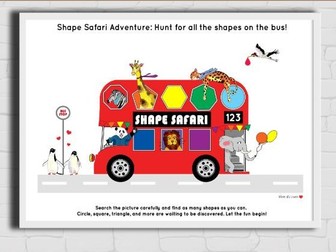 Shape Safari - Colourful Bus Print | Develop Maths Skills for Young Children