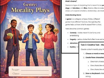 KS3 Drama Cover Lesson – Morality Plays & Slapstick Genre Introduction | Reading + Creative Task