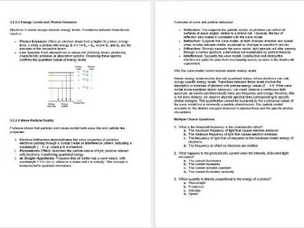 Photoelectric Effect and Atomic Spectra