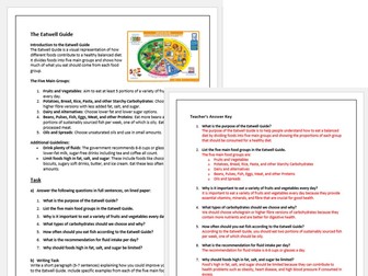 Y7 Cover Lesson - Eatwell Guide