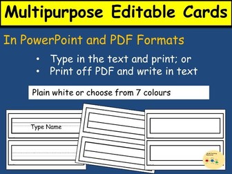 Editable Labels/Cards,  Classroom management