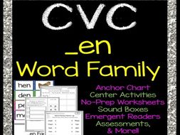 CVC _en Word Family Packet