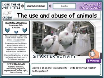 Use and Abuse of Animals - Religious Education Lesson