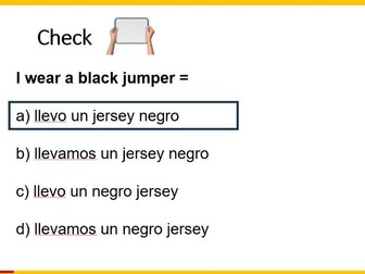 Uniforme escolar - school uniform in Spanish