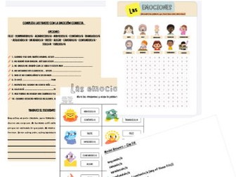 Las emociones Spanish vocabulary and practice