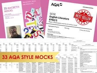 33 Macbeth Mock Questions (AQA Exam Style)