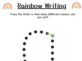 Rainbow writing