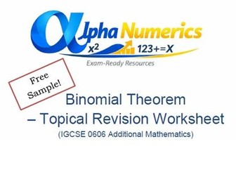 Binomial Theorem Exam Practice 0606 Free
