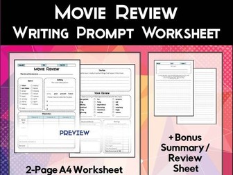Movie Review Worksheet