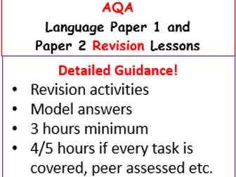 AQA GCSE English Language paper 1 and 2 Revision or Booster lessons