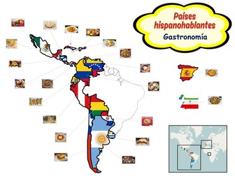 Spanish Speaking Countries Display - Food and Monuments